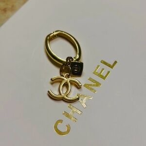 CHANEL Gold Key Holder with Iconic Logo GWP for VIP customers